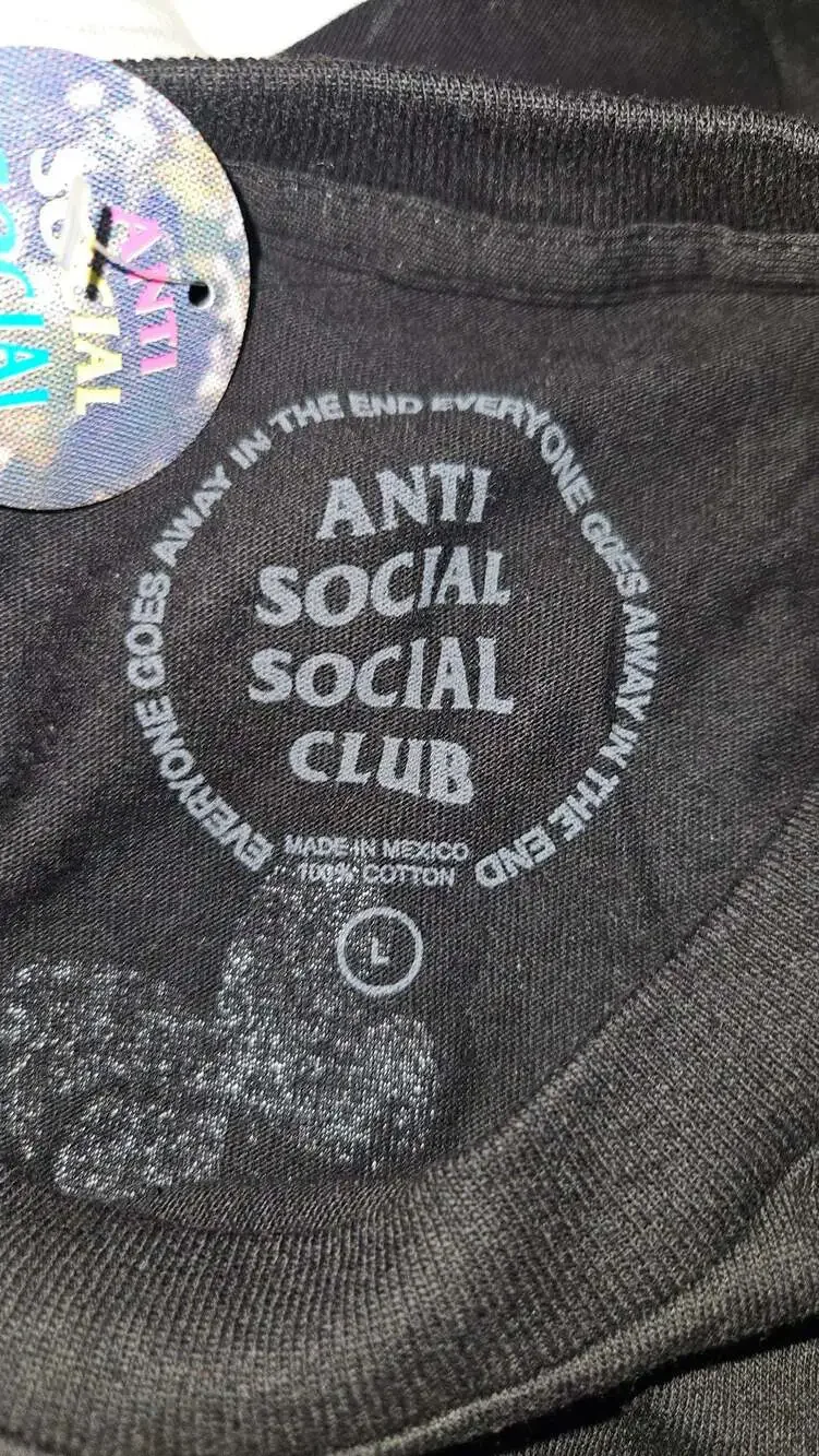 Anti Social Social Club Kkoch Floral Butterfly Black T-Shirt